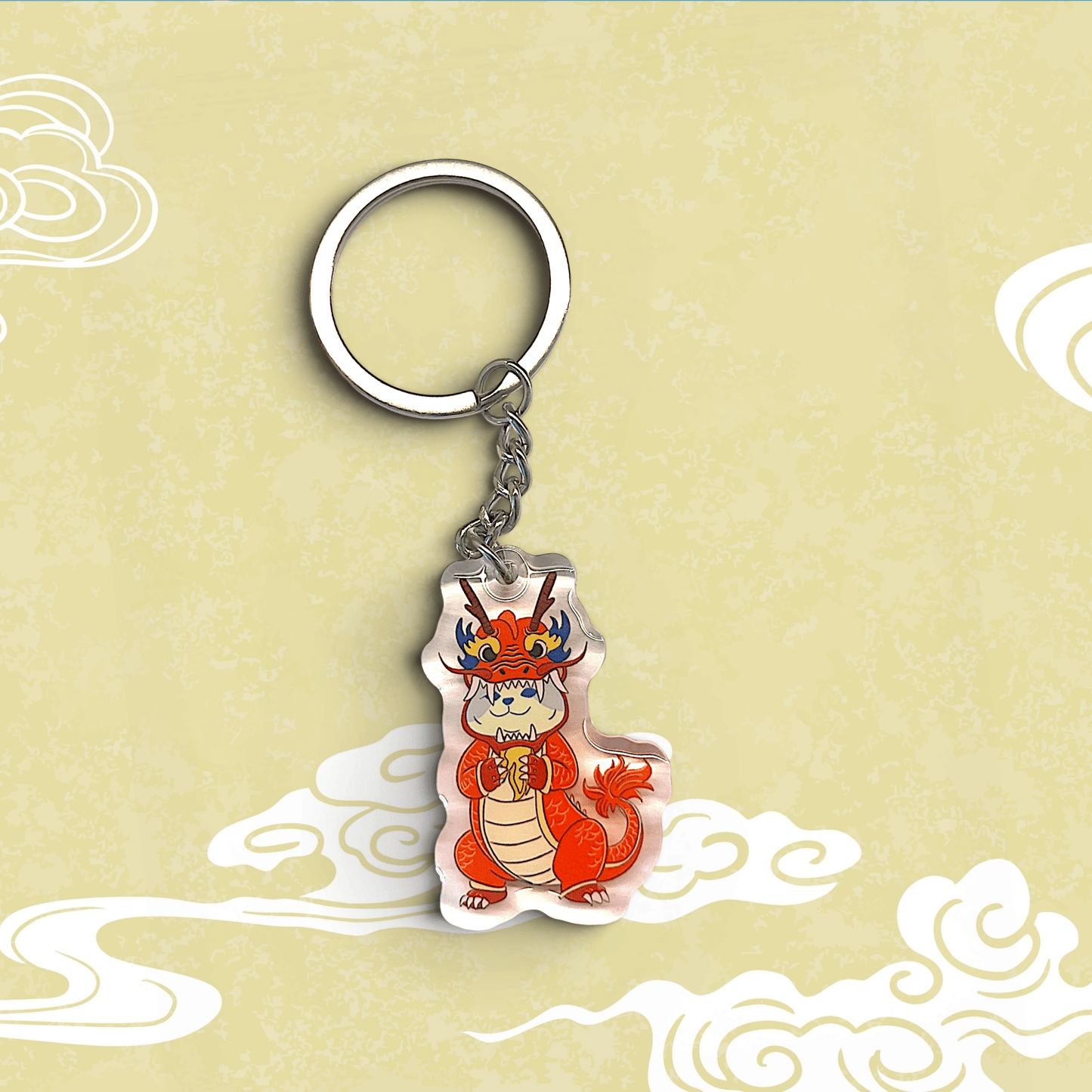 Cat Keychain - Dragon Cat - Catnip