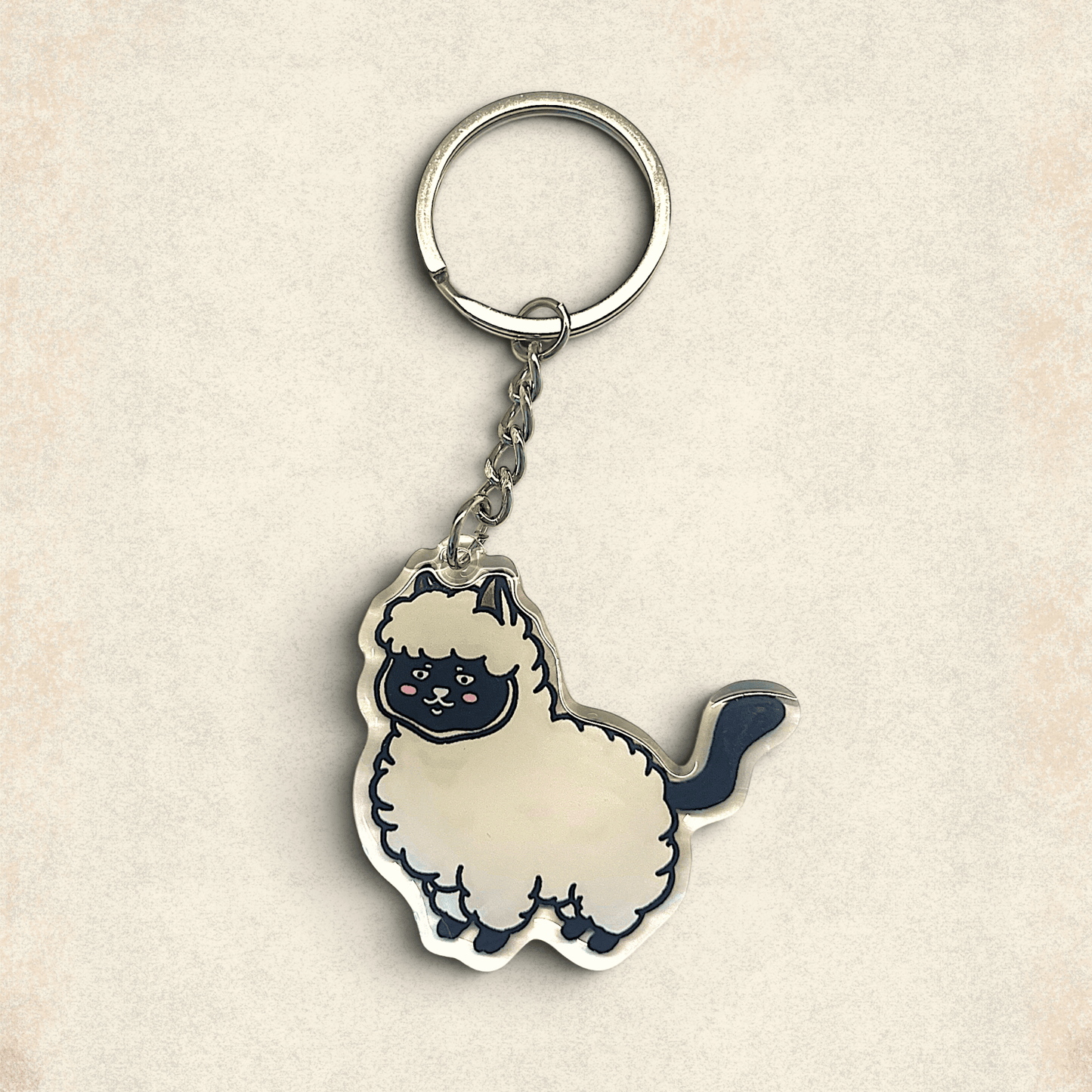 Cat Keychain - Alpaca cat (Simon) - Catnip