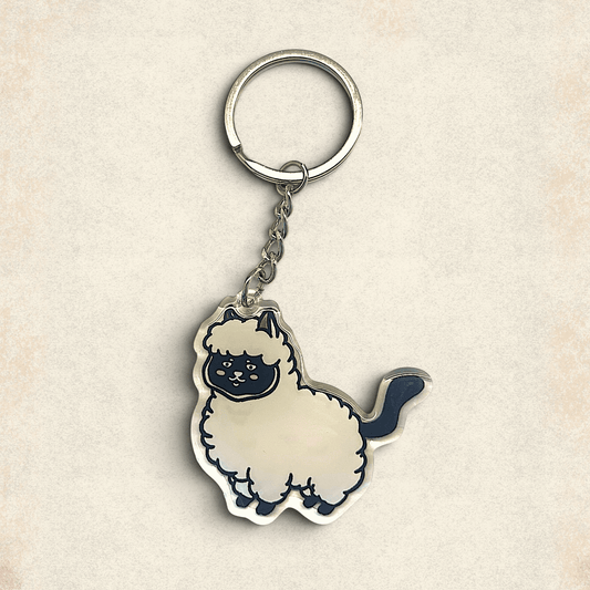 Cat Keychain - Alpaca cat (Simon) - Catnip