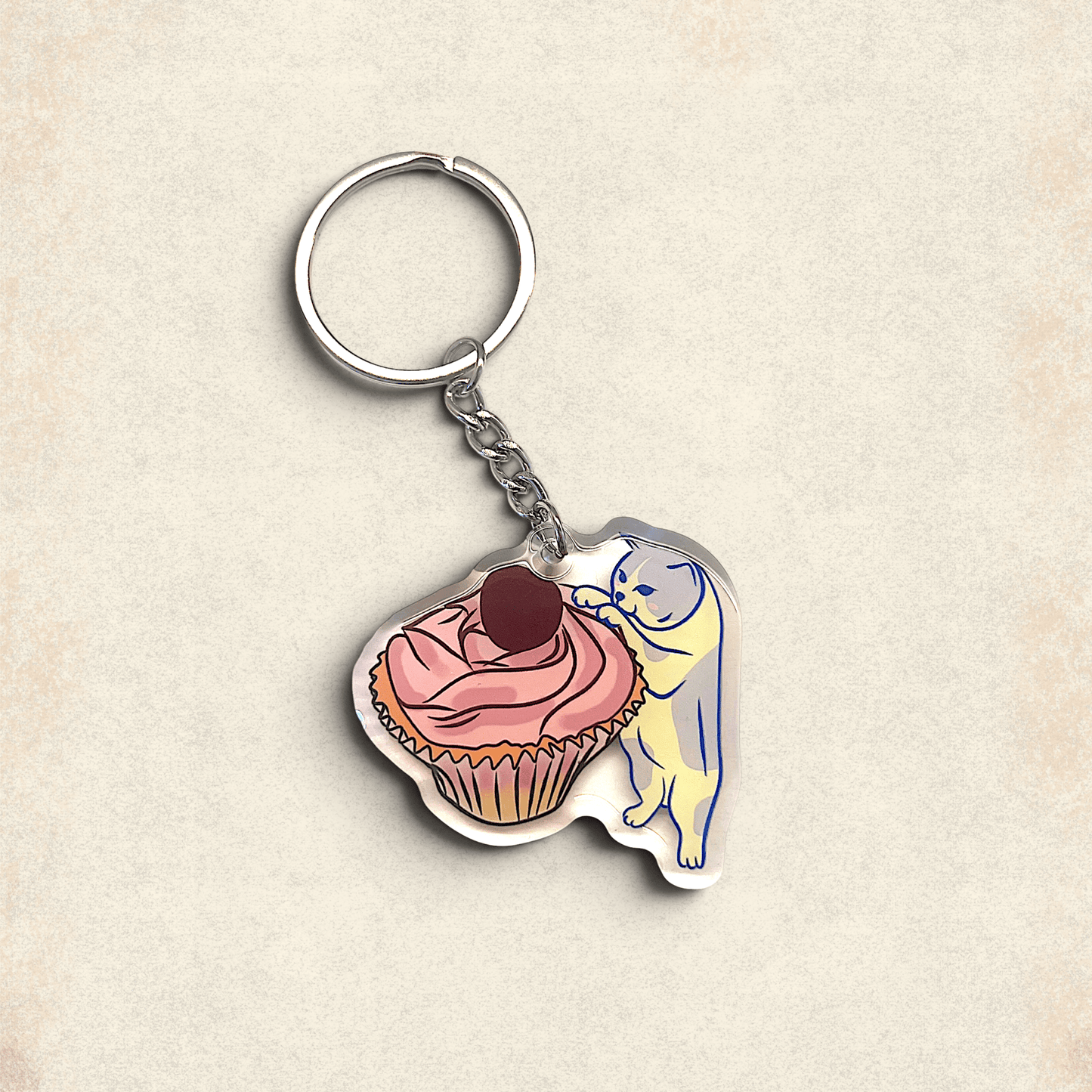 Cat Keychain - Cupcake - Catnip