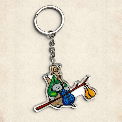 Cat Keychain - Hestu and Korok Seed - Catnip