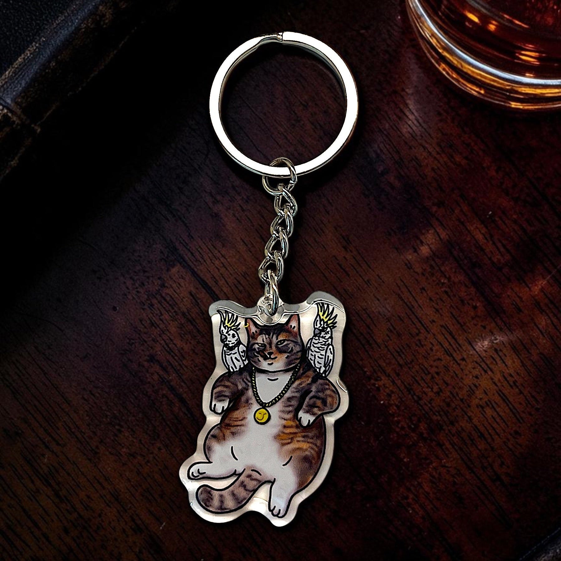 Cat Keychain - Jacob The Parrot Gang Boss - Catnip