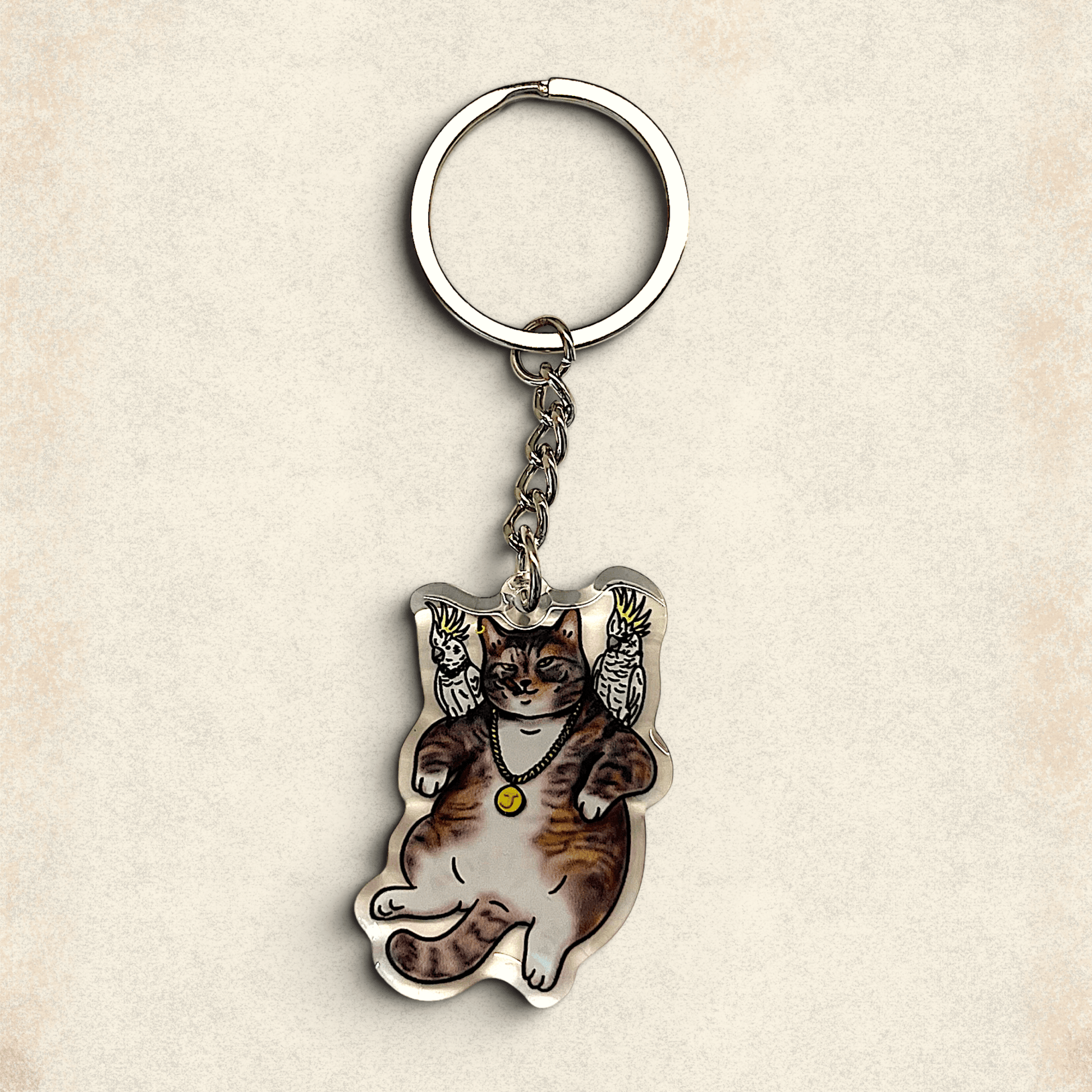 Cat Keychain - Jacob The Parrot Gang Boss - Catnip