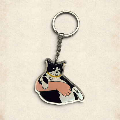 Cat Keychain - "Kneel Human" - Catnip