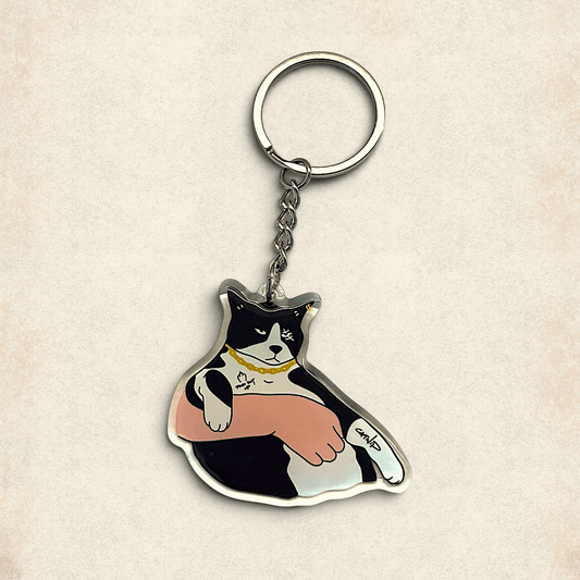 Cat Keychain - "Kneel Human" - Catnip