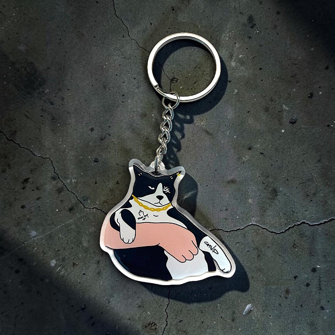 Cat Keychain - "Kneel Human" - Catnip