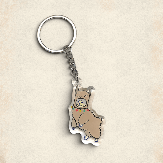 Cat Keychain - Lama Cat - Catnip