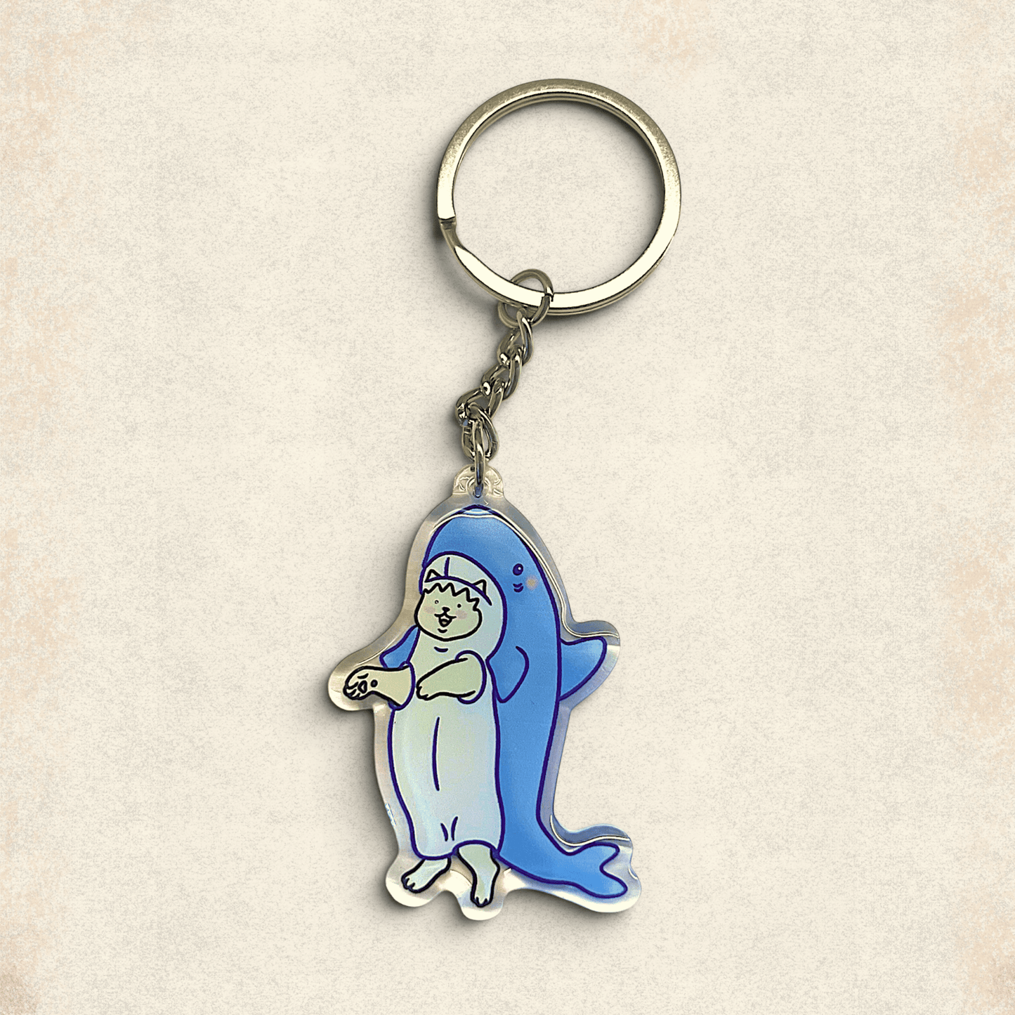 Cat Keychain - Shark Cat (Bruce) - Catnip