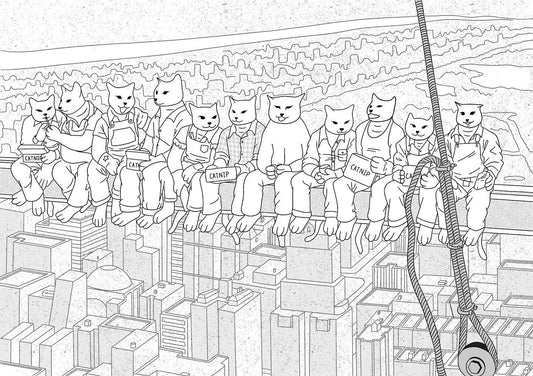 "Catnip atop of the skyscraper " - Art Print - Catnip