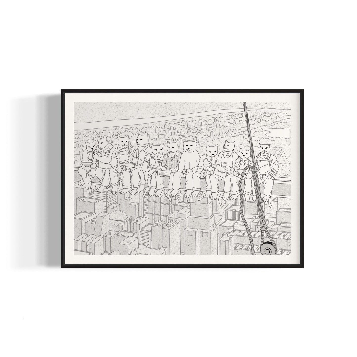 "Catnip atop of the skyscraper " - Art Print - Catnip