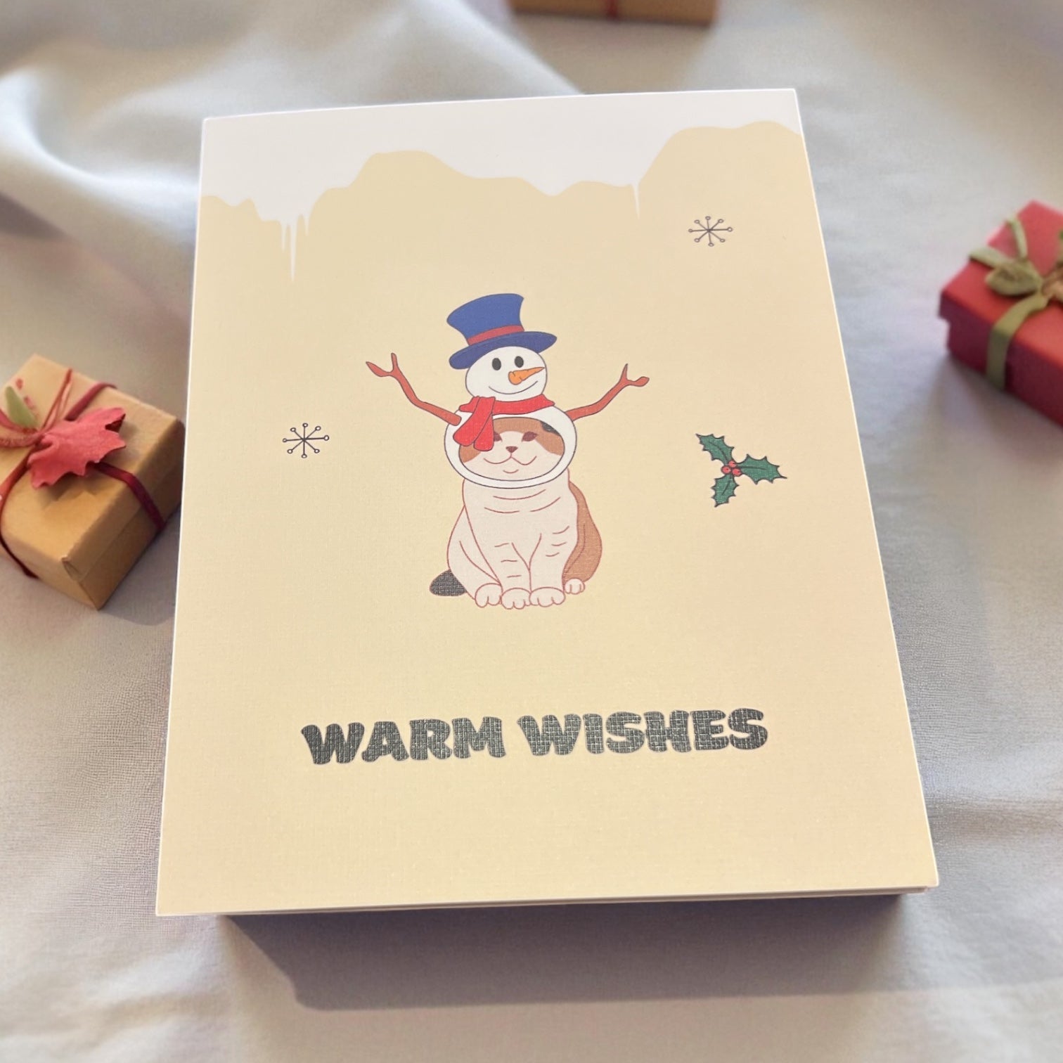 Christmas Card - Snow cat (Envelope included) - Catnip