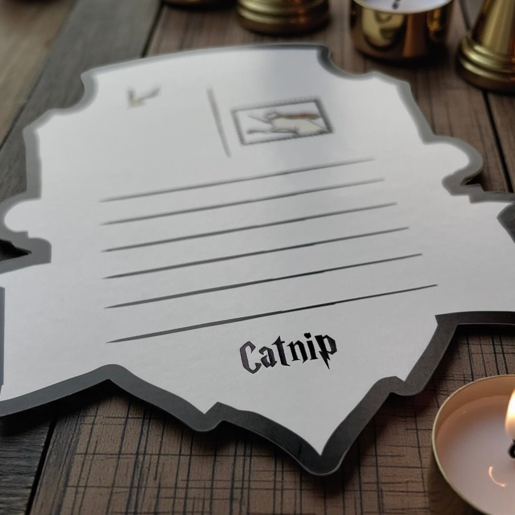 Harry Catter Die Cut Card Set (With hot - stamped envelope and wax stamp stickers) - Catnip