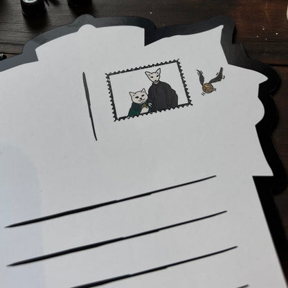 Harry Catter Die Cut Card Set (With hot - stamped envelope and wax stamp stickers) - Catnip