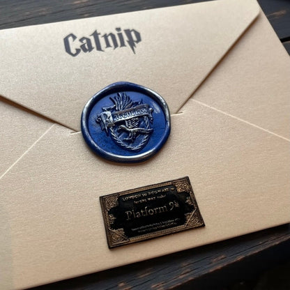 Harry Catter Die Cut Card Set (With hot - stamped envelope and wax stamp stickers) - Catnip