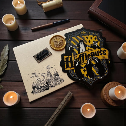 Harry Catter Die Cut Card Set (With hot - stamped envelope and wax stamp stickers) - Catnip