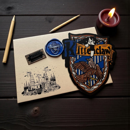 Harry Catter Die Cut Card Set (With hot - stamped envelope and wax stamp stickers) - Catnip