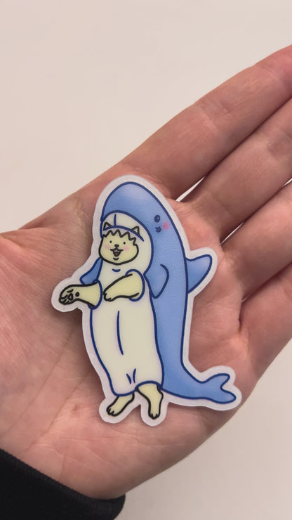 Sticker - Shark cat (Bruce)