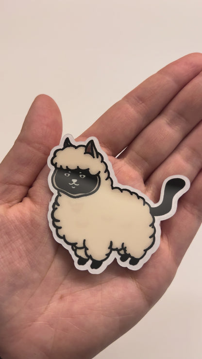 Cat sticker - Alpaca cat (Simon)