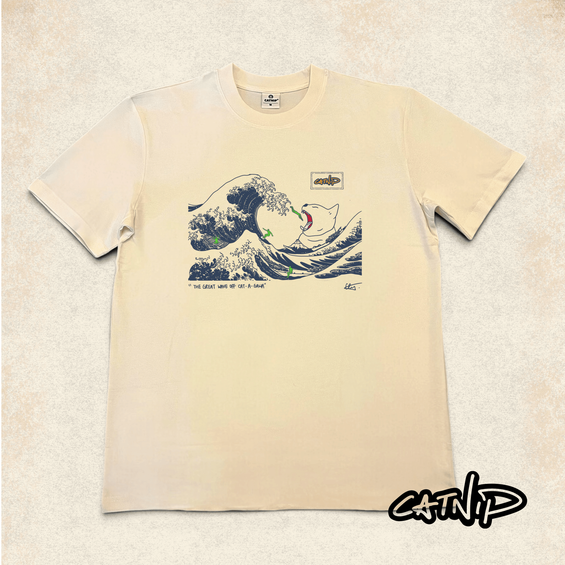 "The Great Wave Off CAT-A-GAWA" - T-shirt - Catnip